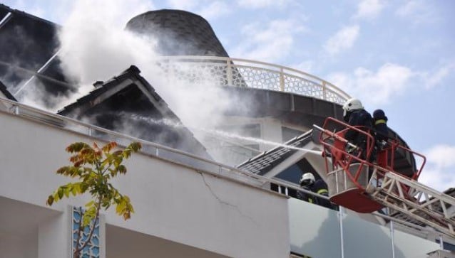 4 yıldızlı otelde korkutan yangın!