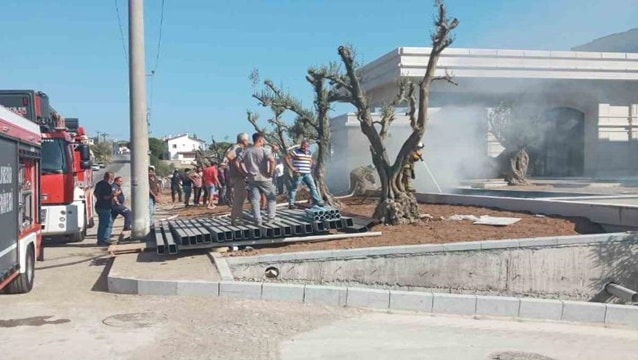 Açılışa hazırlanan 5 yıldızlı otelde yangın çıktı