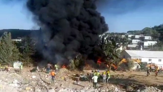 Bodrum'da lüks otel inşaatında yangın: 5 işçi yaralandı