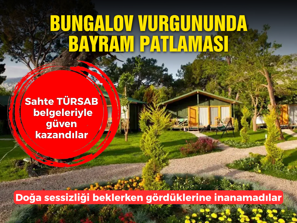  Bungalov vurgununda bayram patlaması: Doğa sessizliği beklerken gördüklerine inanamadılar