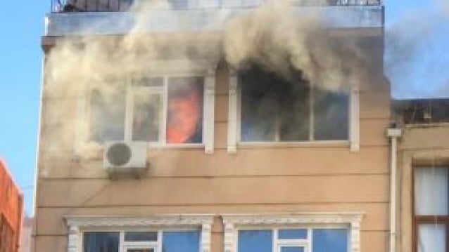 Pansiyonda yangın paniği!