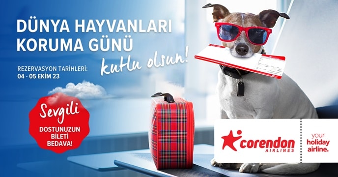 Corendon Airlines'tan Dünya Hayvanları Koruma Günü'ne özel kampanya!