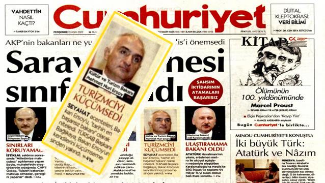 Ersoy’un ‘küçümser tavırları’ gazete manşetlerinde…