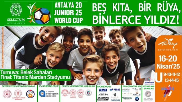 Geleceğin futbolcuları Selectum JWCA 2025’te… Antalya 28 ülkeden 3 binin üzerinde genç futbolcuyu ağırlayacak