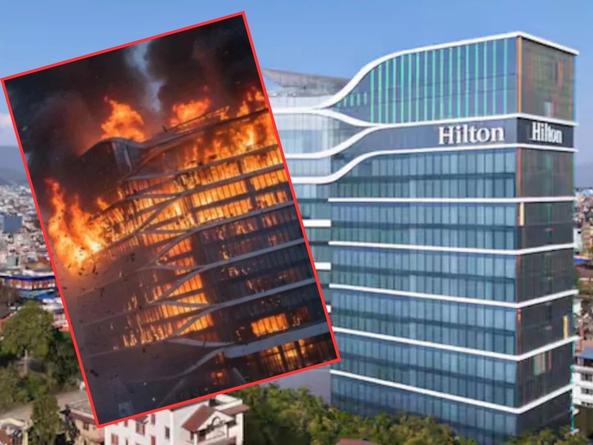 Katmandu’daki Hilton Oteli alevlere teslim oldu