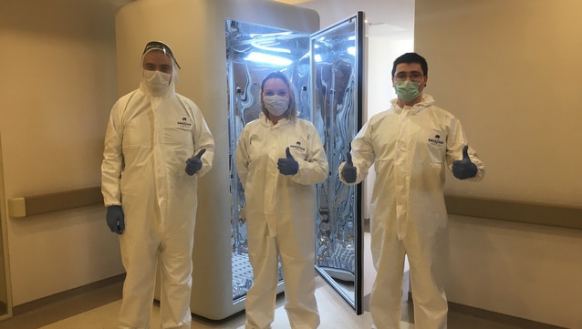 Koronavirüsü 30 saniyede öldüren kabin!