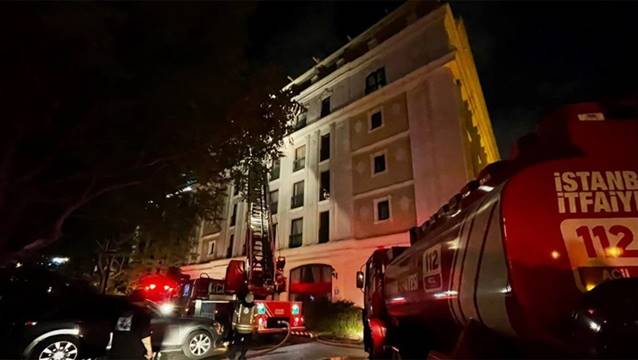 Lüks otelde yangın paniği!