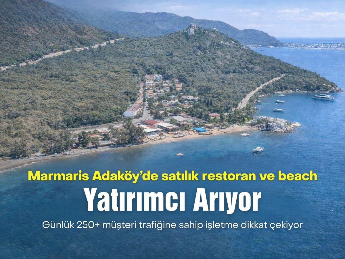Marmaris Adaköy’de satılık restoran ve beach 