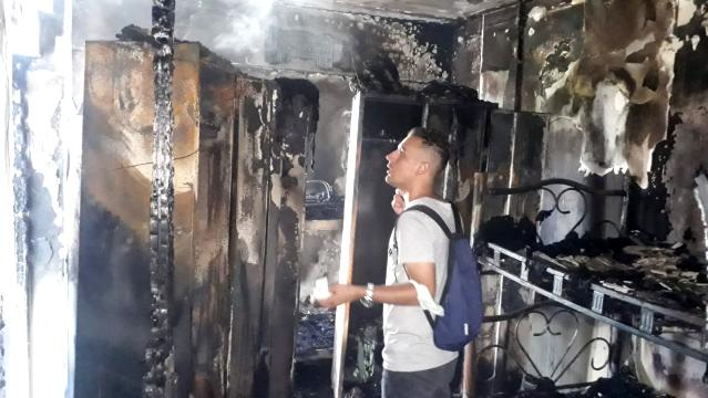 Otel lojmanında korkutan yangın: 2 kişi hastaneye kaldırıldı