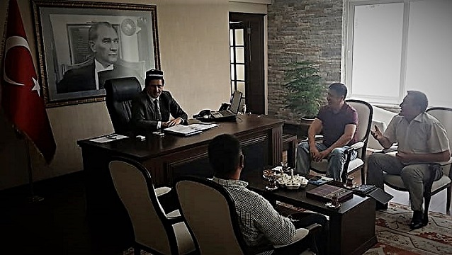 Özbek turizmciler Bodrum Kaymakamı Bekir Yılmaz’ı ziyaret etti