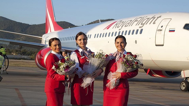 Rusya’dan Gazipaşa havalimanına 2017’nin ilk charter uçağı indi