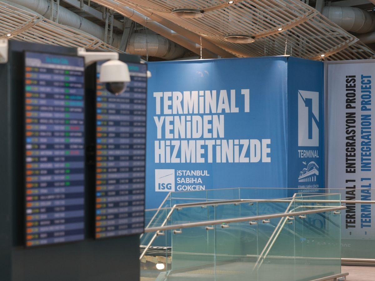 Sabiha Gökçen Havalimanı'nda Terminal 1 yenilenen yüzüyle açıldı