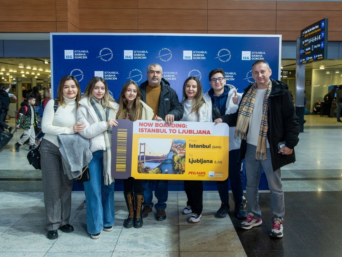 Sabiha Gökçen’den Slovenya’nın başkenti Ljubljana’ya direkt uçuşlar başladı