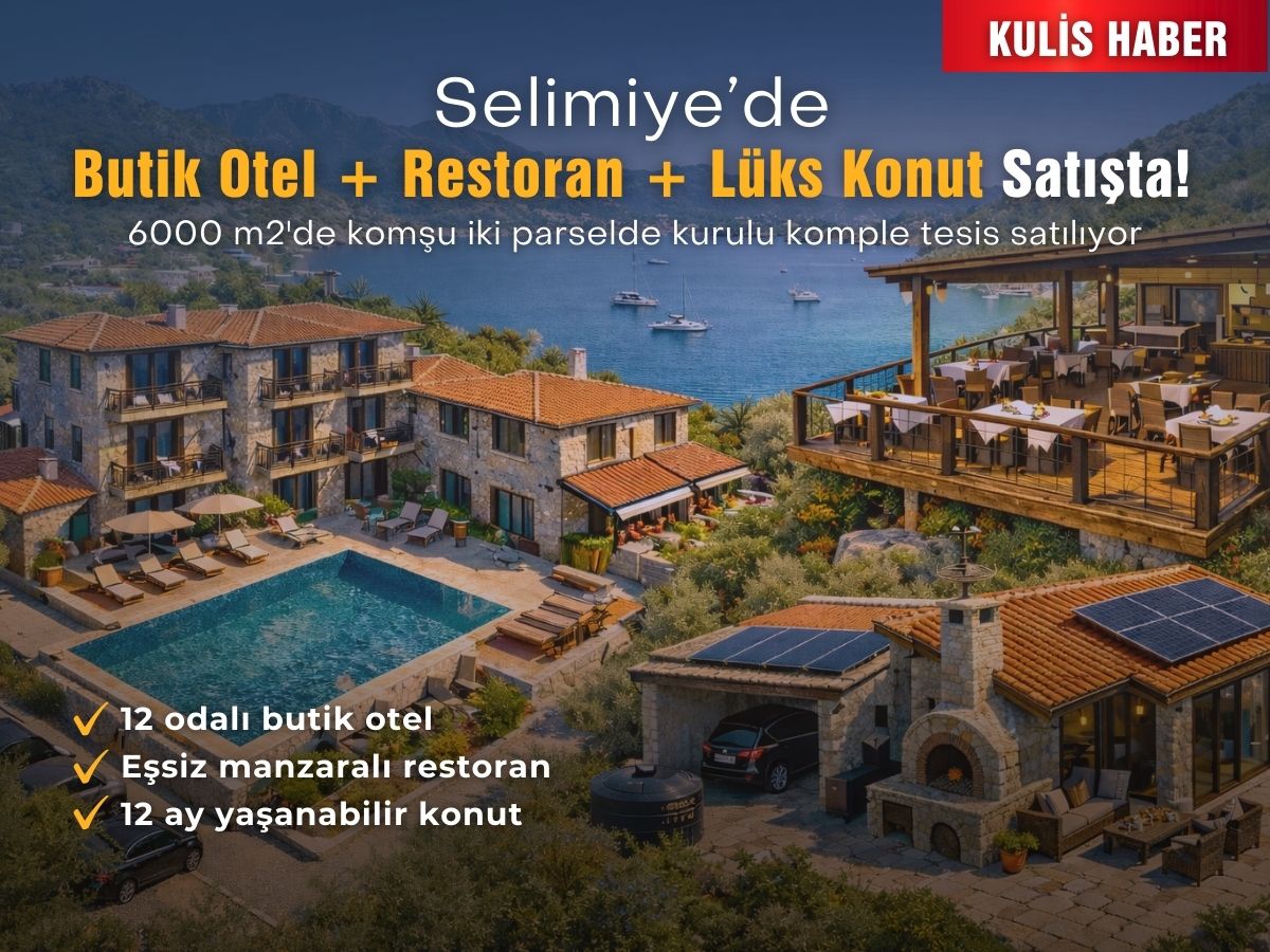 Selimiye’de satılık butik otel, restoran ve ev