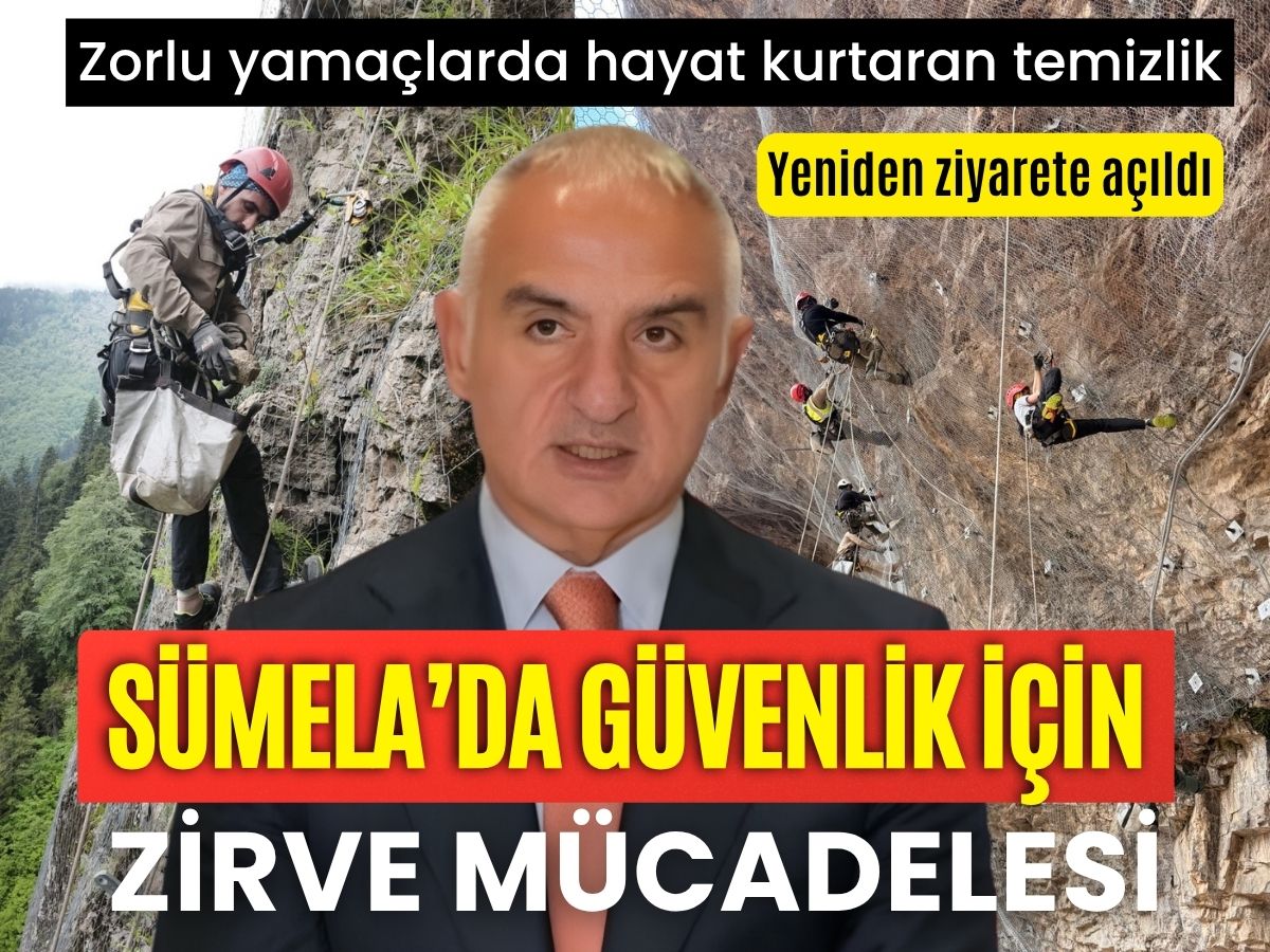 Dağcıların 6 bin metrekarelik nefes kesen mücadelesi: Sümela Manastırı geleceğe taşınıyor