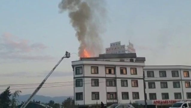 Termal otelde korkutan yangın