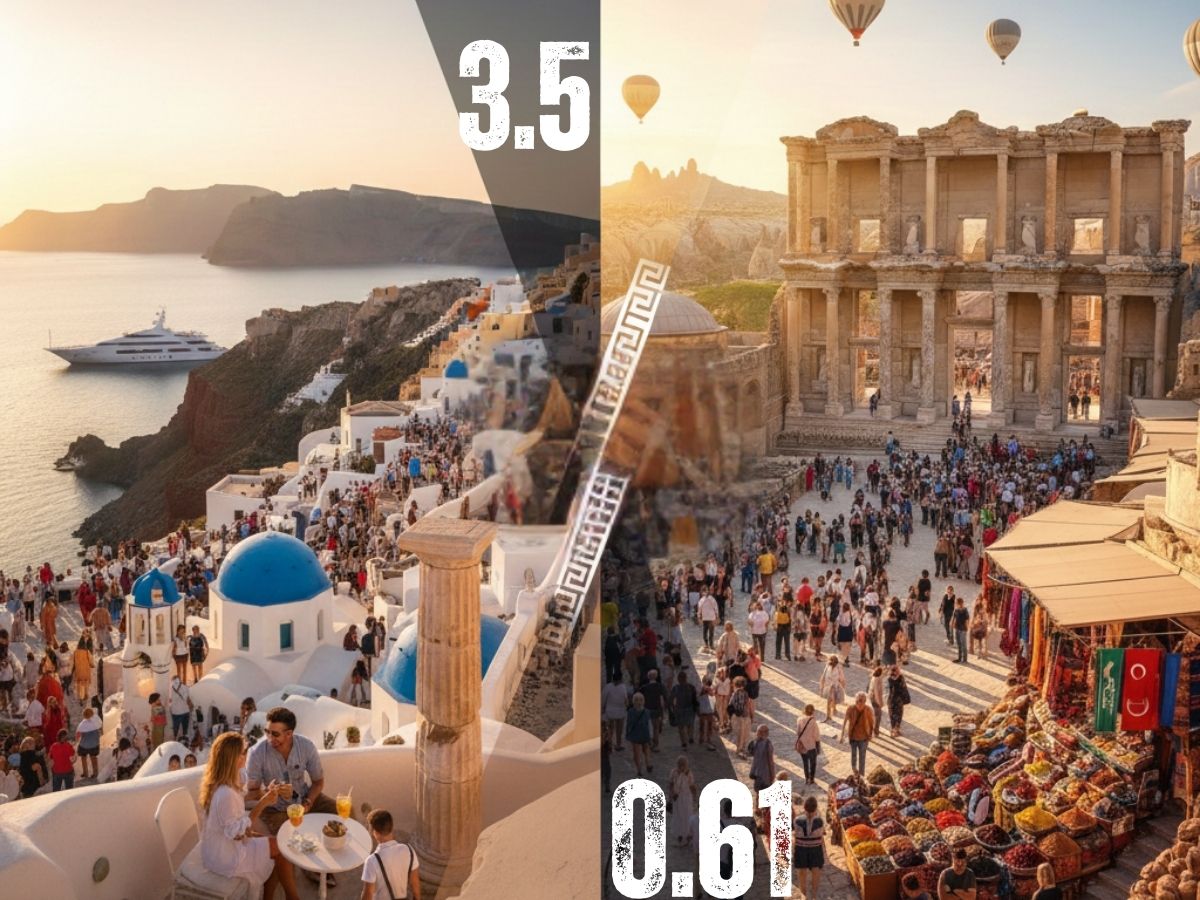 Kişi başına düşen turist sayısı 3,5'i aştı