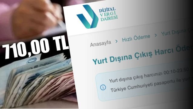 Yurt dışına çıkış harcı  710 TL oldu